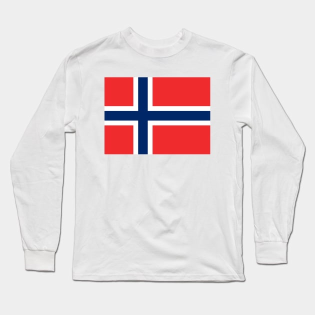 Flag of Norway Long Sleeve T-Shirt by COUNTRY FLAGS